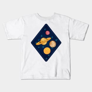 Cute Space Stamp Kids T-Shirt